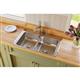 SS 33x22x8.1 Double Bowl Drop-in Sink