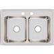 SS 33x22x8.1 Double Bowl Drop-in Sink