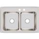 SS 33x22x8.1 Double Bowl Drop-in Sink