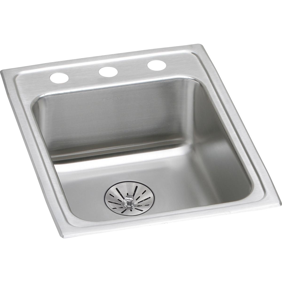 Elkay Lustertone SS 17 x 22 x 6.5 Single Bowl Dropin ADA Sink+Perfect