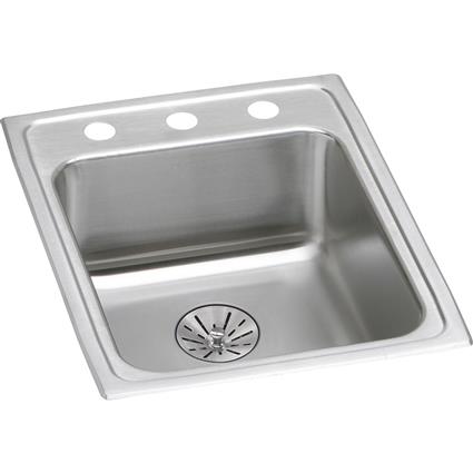 SS 17x22x6.5 Single Drop-in Sink+PD