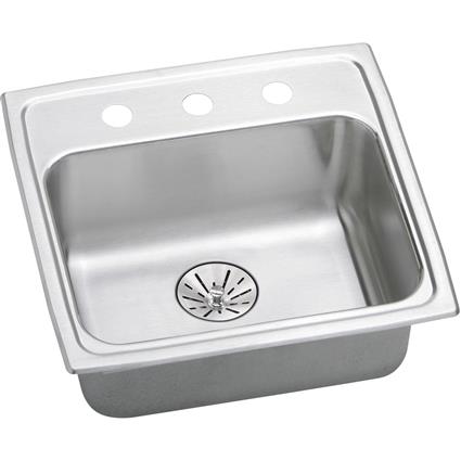 SS 19.5x19x6.5 Single Drop-in Sink+PD