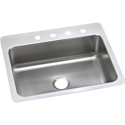 SS 27 x 22 x 8 Single Bowl Dual Mt Sink