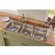 SS 46x22x7.6 Triple Bowl Drop-in Sink
