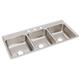 SS 46x22x7.6 Triple Bowl Drop-in Sink