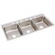 SS 46x22x7.6 Triple Bowl Drop-in Sink