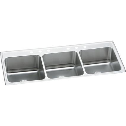 SS 54x22x10.1 Triple Drop-in Sink