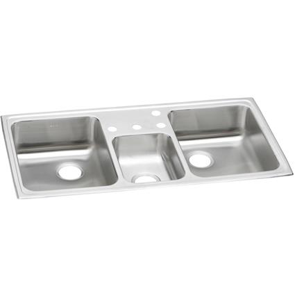 SS 43x22x7.1 Triple Bowl Drop-in Sink