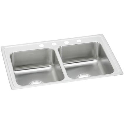 SS 43x22x7.1 Double Bowl Drop-in Sink