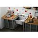 SS 27"x29.75"x12.75" Floor Scullery Sink