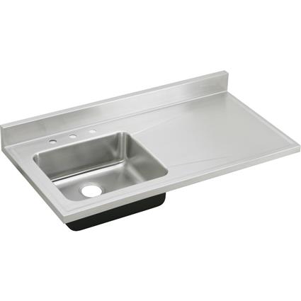 SS 48 x 25 x 7.5 Single Bowl Sink Top