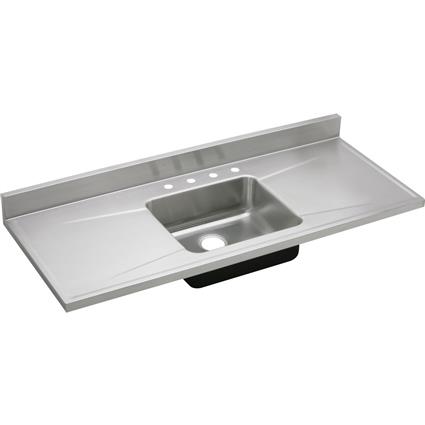 SS 60 x 25 x 7.5 Single Bowl Sink Top