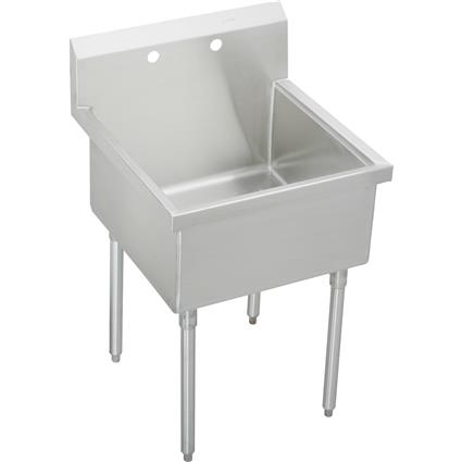 SS 27"x27-1/2"x14" Floor Scullery Sink