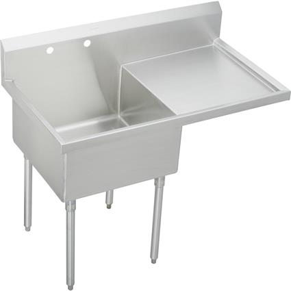 SS 55-1/2"x27-1/2"x14" Floor Sink