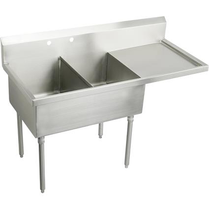 SS 61-1/2"x27-1/2"x14" Floor Sink