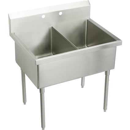 SS 51"x27-1/2"x14" Floor Scullery Sink
