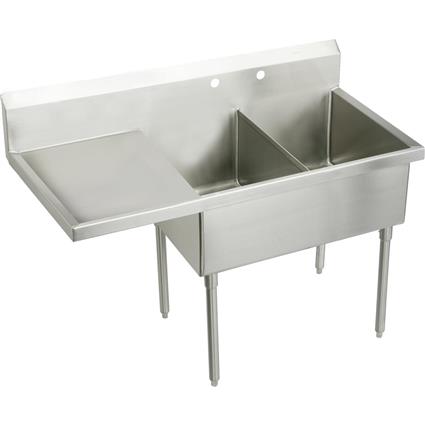 SS 73-1/2"x27-1/2"x14" Floor Sink
