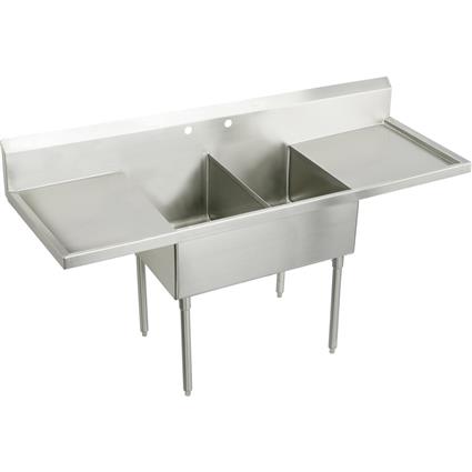 SS 96"x27-1/2"x14" Floor Sink