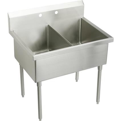 SS 57"x27-1/2"x14" Floor Scullery Sink