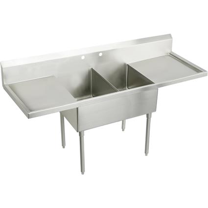 SS 102"x27-1/2"x14" Floor Sink