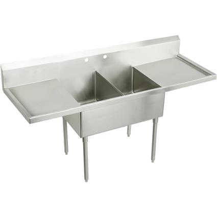 SS 108"x27-1/2"x14" Floor Sink