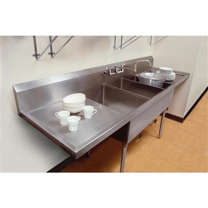 SS 102"x27-1/2"x14" Floor Sink