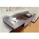 SS 102"x27-1/2"x14" Floor Sink