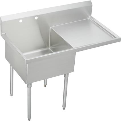 SS 55-1/2"x27-1/2"x14" Floor Sink