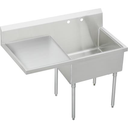 SS 61-1/2"x27-1/2"x14" Floor Sink