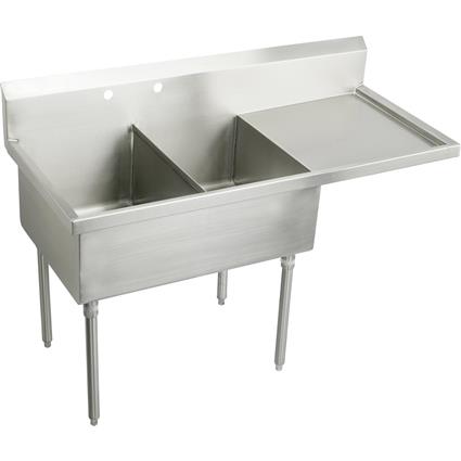 SS 61-1/2"x27-1/2"x14" Floor Sink