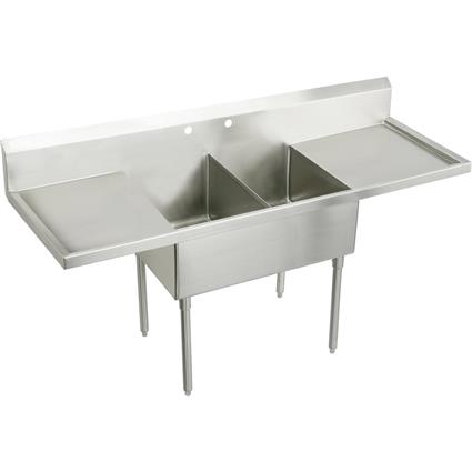 SS 96"x27-1/2"x14" Floor Sink