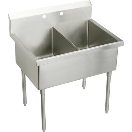 SS 63"x27-1/2"x14" Floor Sink