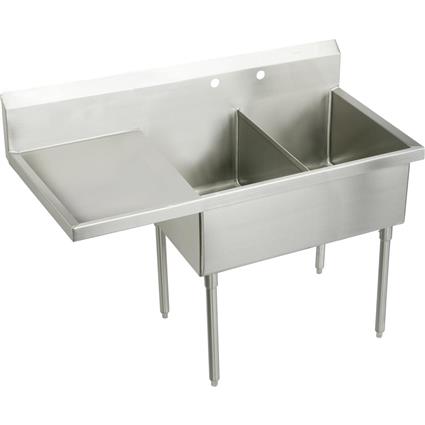 SS 85-1/2"x27-1/2"x14" Floor Sink