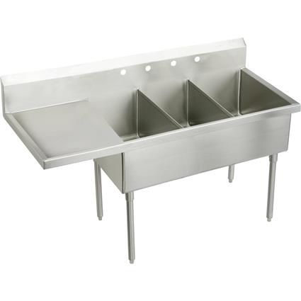 SS 70-1/2"x27-1/2"x14" Floor Sink