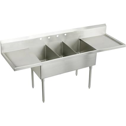 SS 93"x27-1/2"x14" Floor Sink