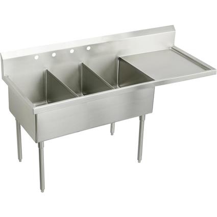 SS 70-1/2"x27-1/2"x14" Floor Sink