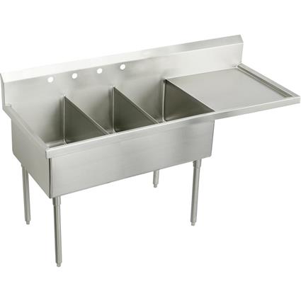 SS 79-1/2"x27-1/2"x14" Floor Sink