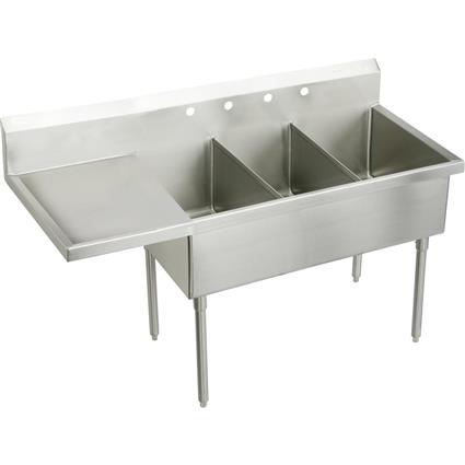 SS 97-1/2"x27-1/2"x14" Floor Sink