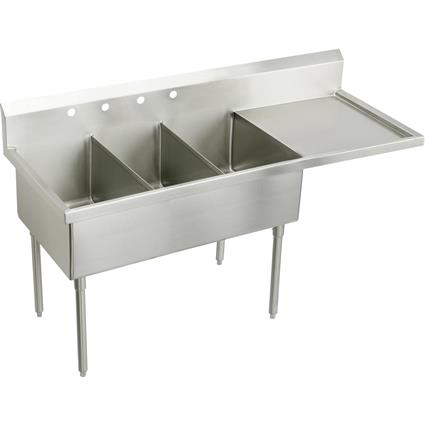 SS 97-1/2"x27-1/2"x14" Floor Sink