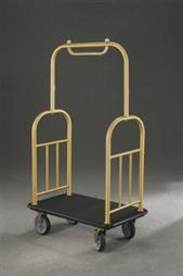 40.5" Glaro Deluxe Bellman Cart with 1.5" Diameter Tubing and 4 Pneumatic Wheels - With Numerous Color Choices