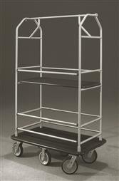 40.5" Glaro Value Condo Carts with Removable Shelves and 1" Diameter Tubing and 6 Pneumatic Wheels - With Numerous Color Choices