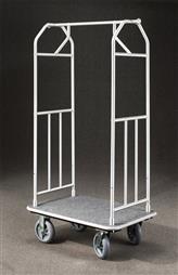 35" Glaro Value Bellman Cart with 1" Diameter Tubing and 4 Pneumatic Wheels - With Numerous Color Choices