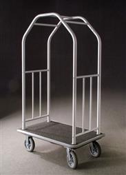 49.5" Glaro Deluxe Bellman Cart with 1.5" Diameter Tubing and 4 Pneumatic Wheels - With Numerous Color Choices
