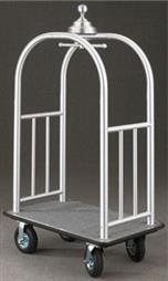 49.5" Glaro Glider Signature Bellman Cart with Ball Crown and 4 Pneumatic Wheels - With Numerous Color Choices