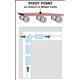 41.5" Glaro Glider Signature Bellman Cart with Ball Crown and 6 Pneumatic Wheels - With Numerous Color Choices