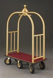 41.5" Glaro Glider Signature Bellman Cart with Ball Crown and 6 Pneumatic Wheels - With Numerous Color Choices