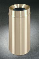 The "Atlantis" Satin Brass Funnel Top Receptacle 16 Gallon
