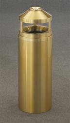 The "Atlantis" Satin Brass Canopy - Ash/Trash 12 Gallon