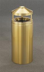 The "Atlantis" Satin Brass Canopy - Ash/Trash 16 Gallon