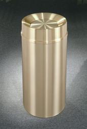 The "Atlantis" Satin Brass Tip Action Receptacle 16 Gallon